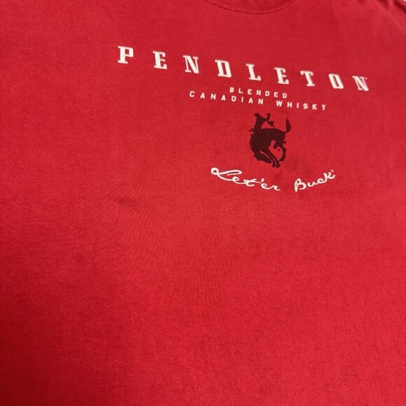Vintage Pendleton Whiskey T Shirt Mens XL Red Y2K Short Sleeve - Picture 5 of 10